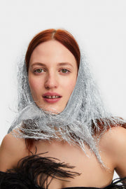 Disco Metallic Fringe Headscarf
