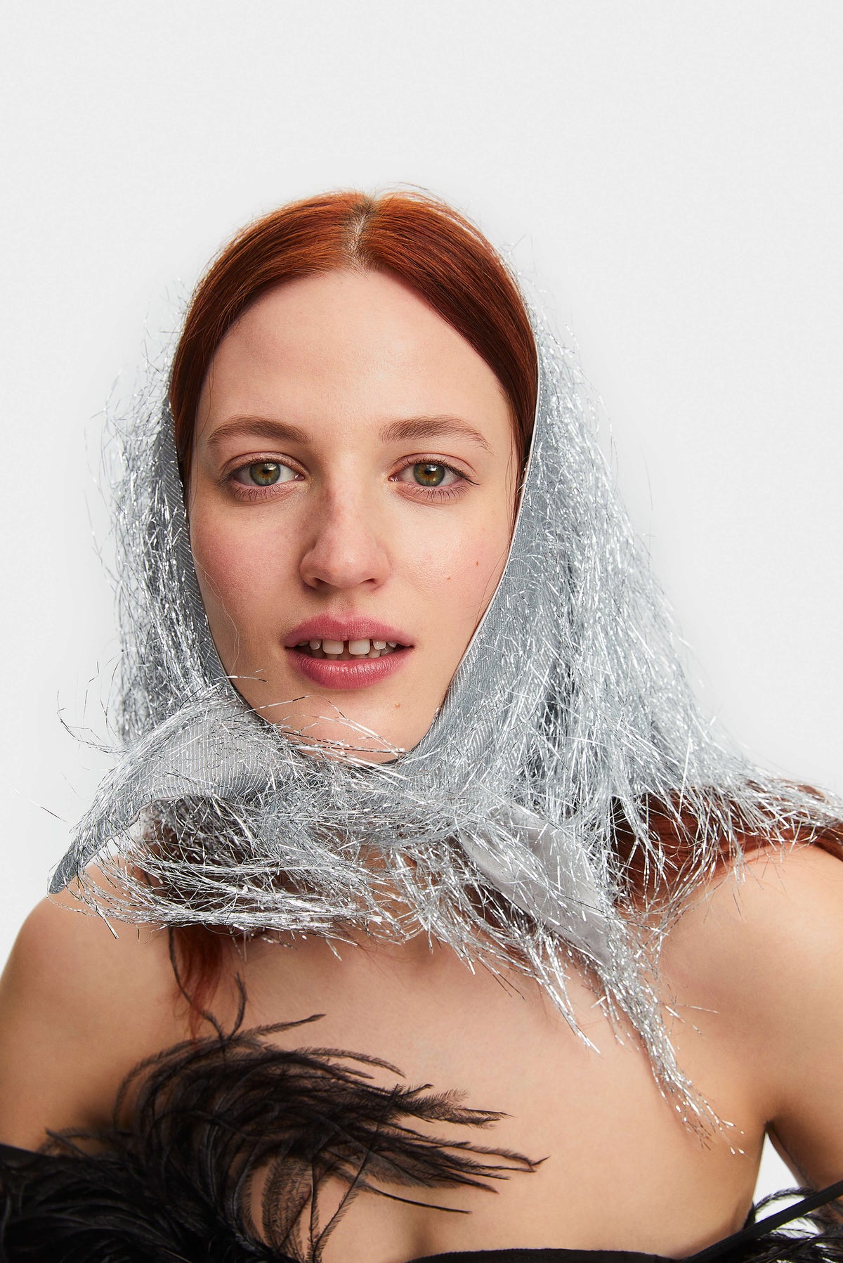Disco Metallic Fringe Headscarf