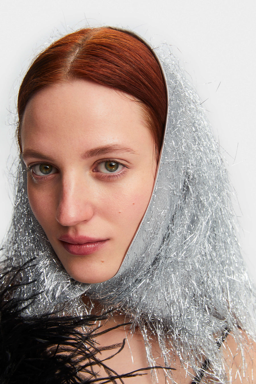 Disco Metallic Fringe Headscarf