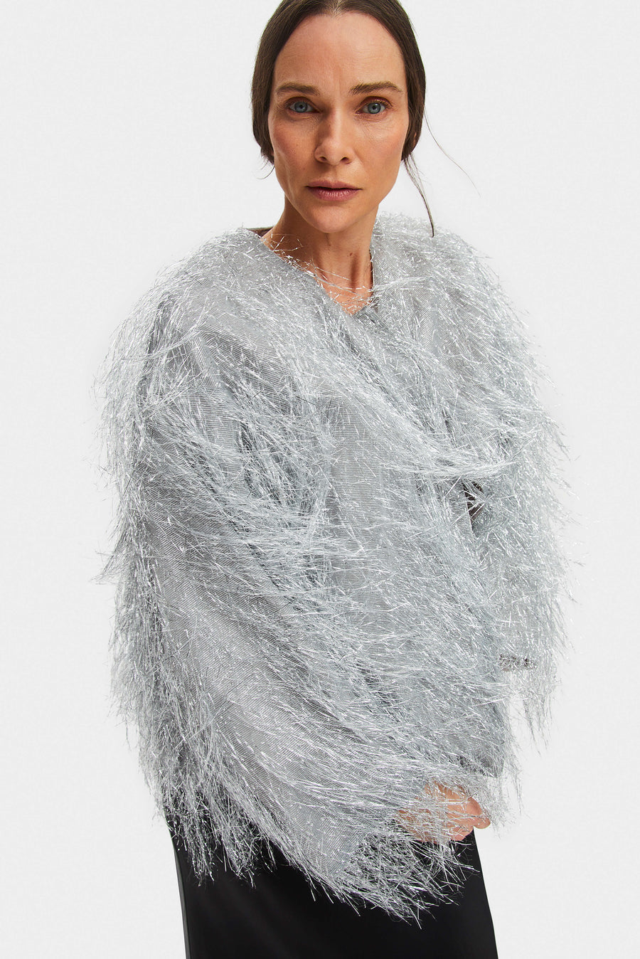 Disco Fringed Metallic Jacket