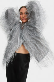 Disco Fringed Metallic Jacket
