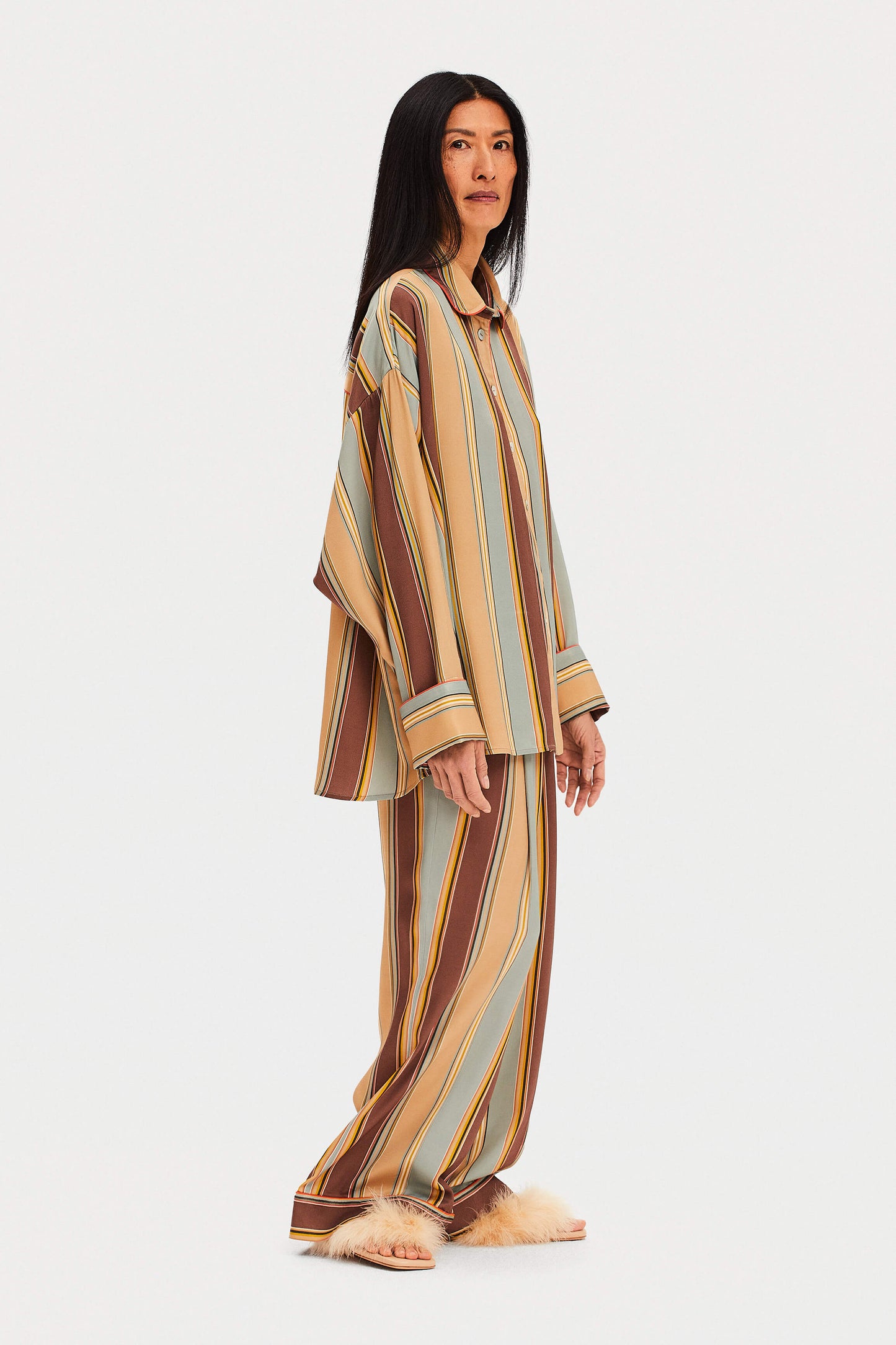 Pastelle Oversized Pants in Stripes