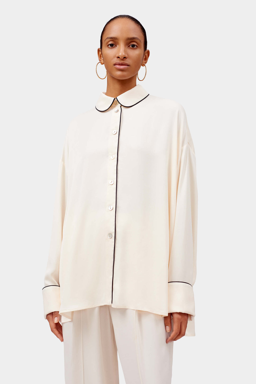 Pastelle Oversized Pants in Off-white