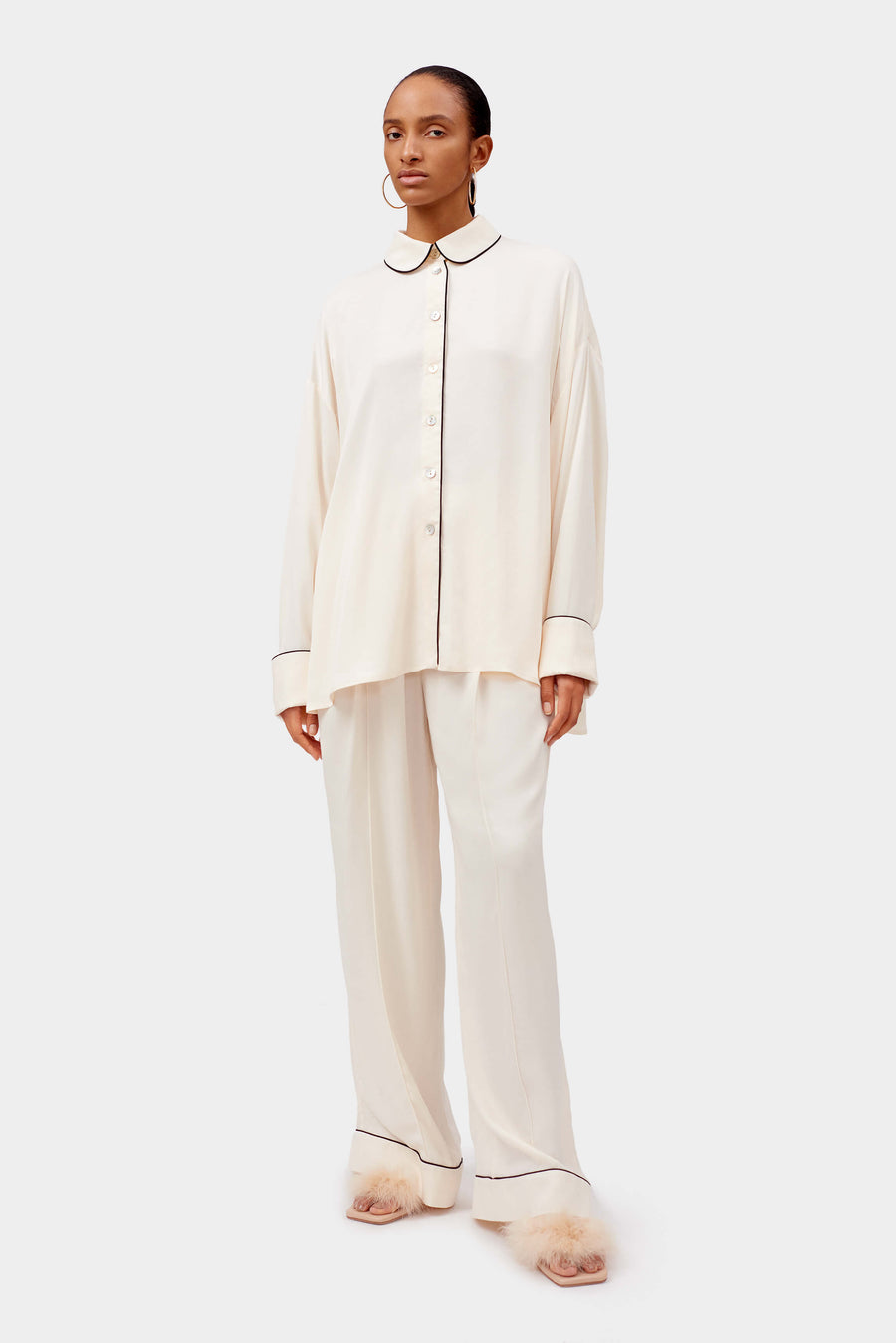 Pastelle Oversized Pants in Off-white