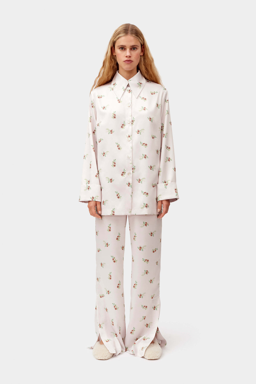 Blossom Printed Shirt in Beige