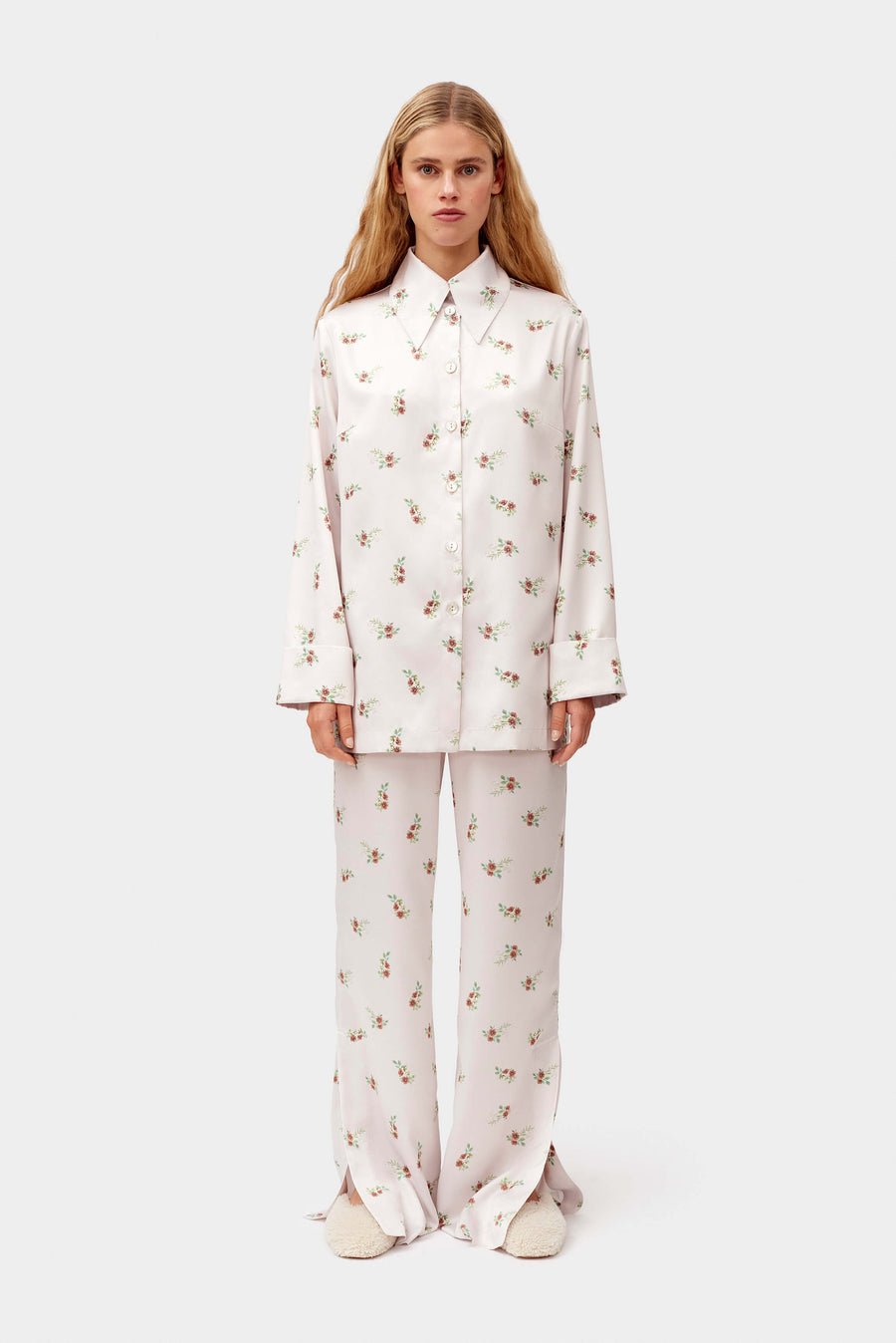 Blossom Printed Shirt in Beige