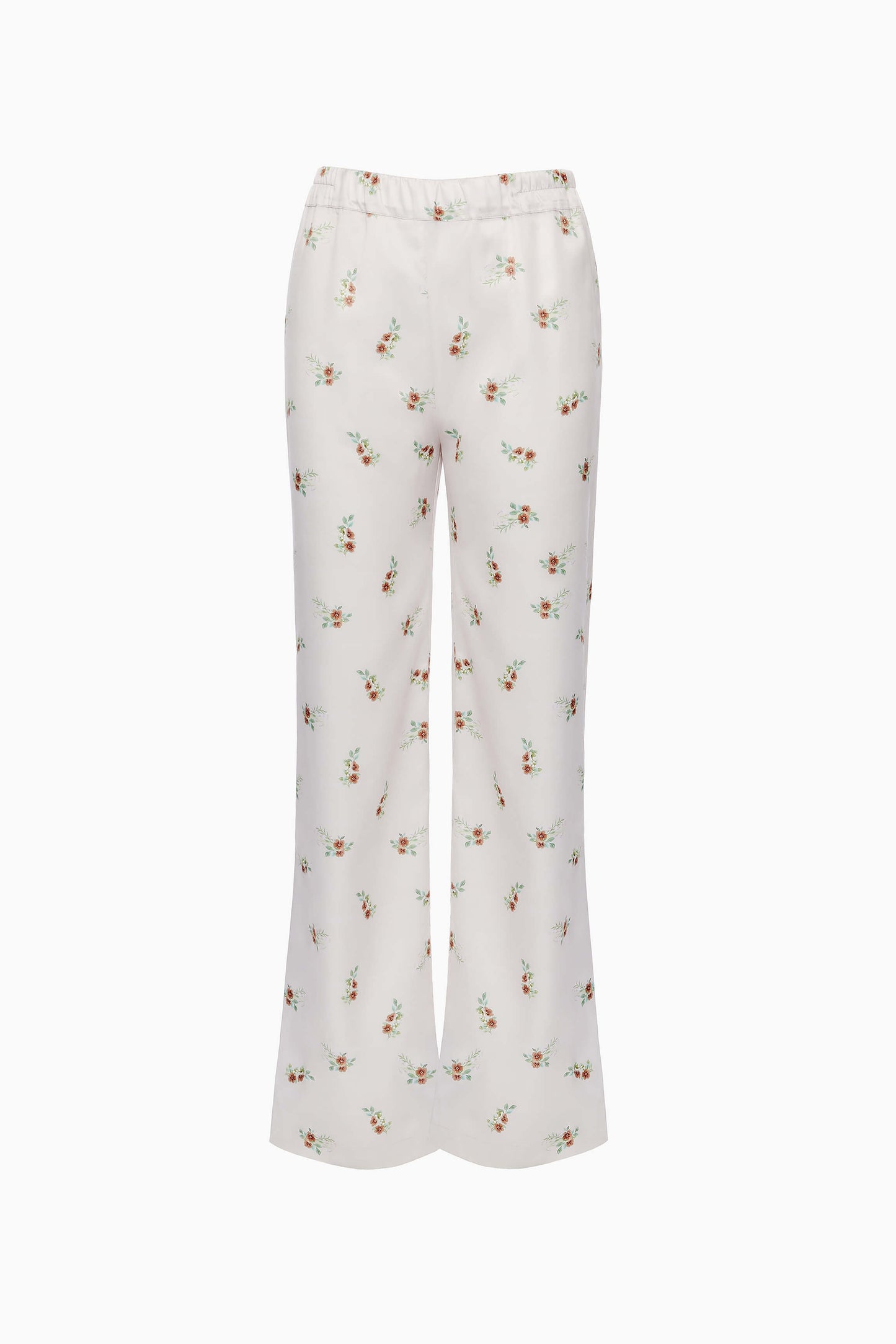 Blossom Printed Pants in Beige