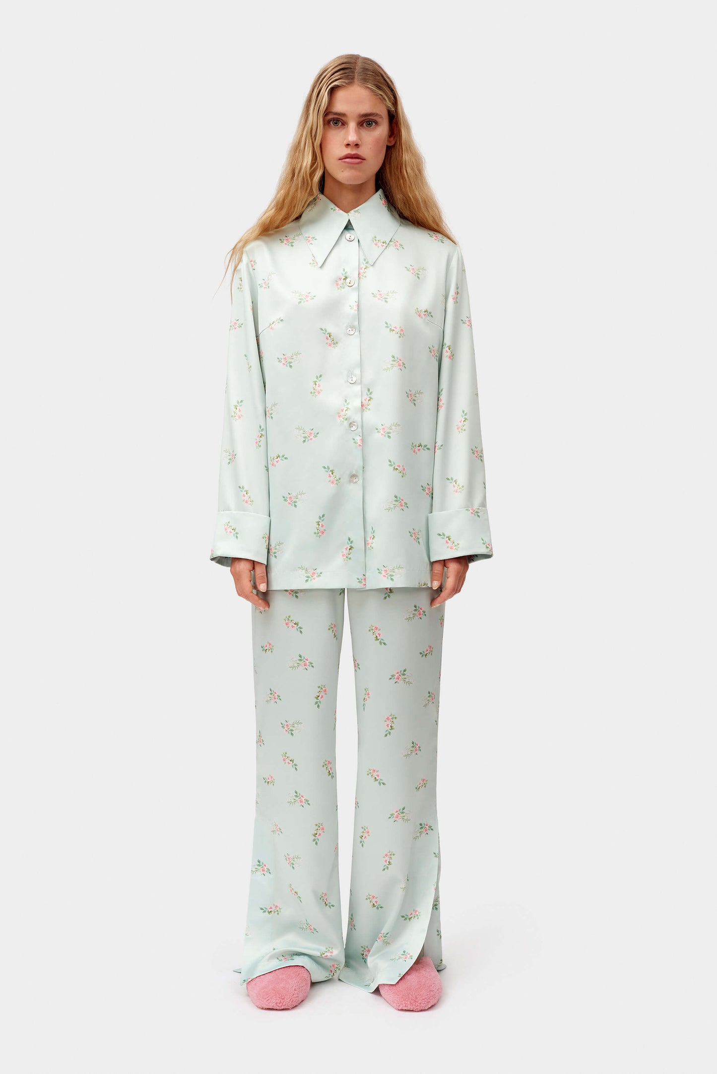 Blossom Printed Shirt in Mint