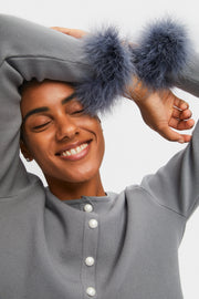 Knitted Cardigan in Flame Gray