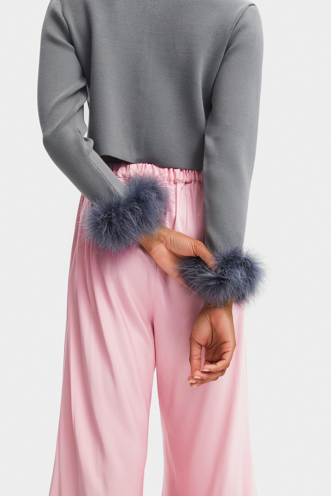 Knitted Cardigan in Flame Gray