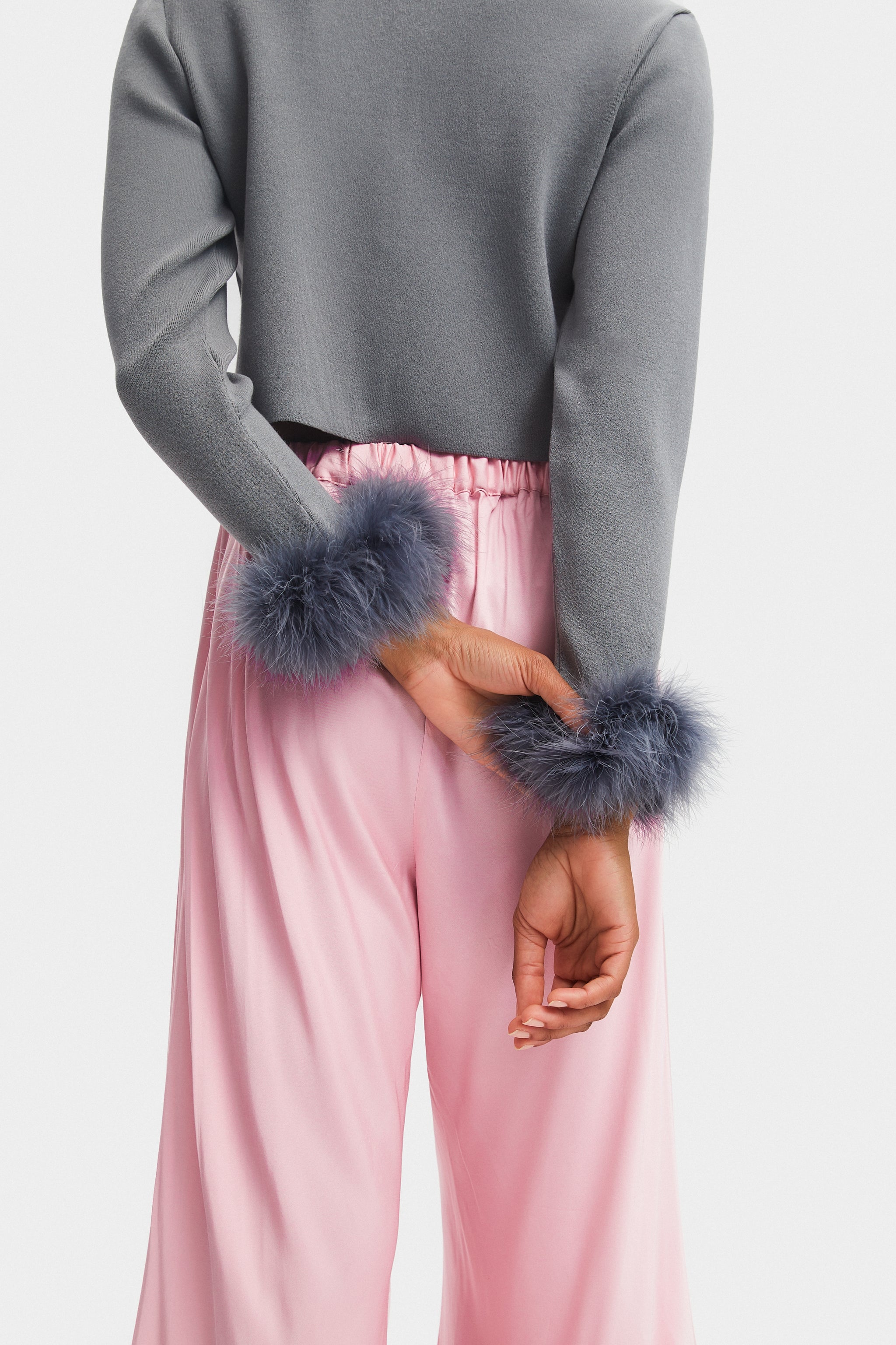 Knitted Cardigan in Flame Gray