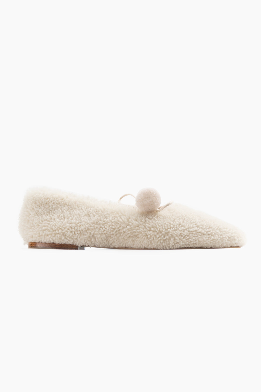 Lulu Shearling Slippers in Cream