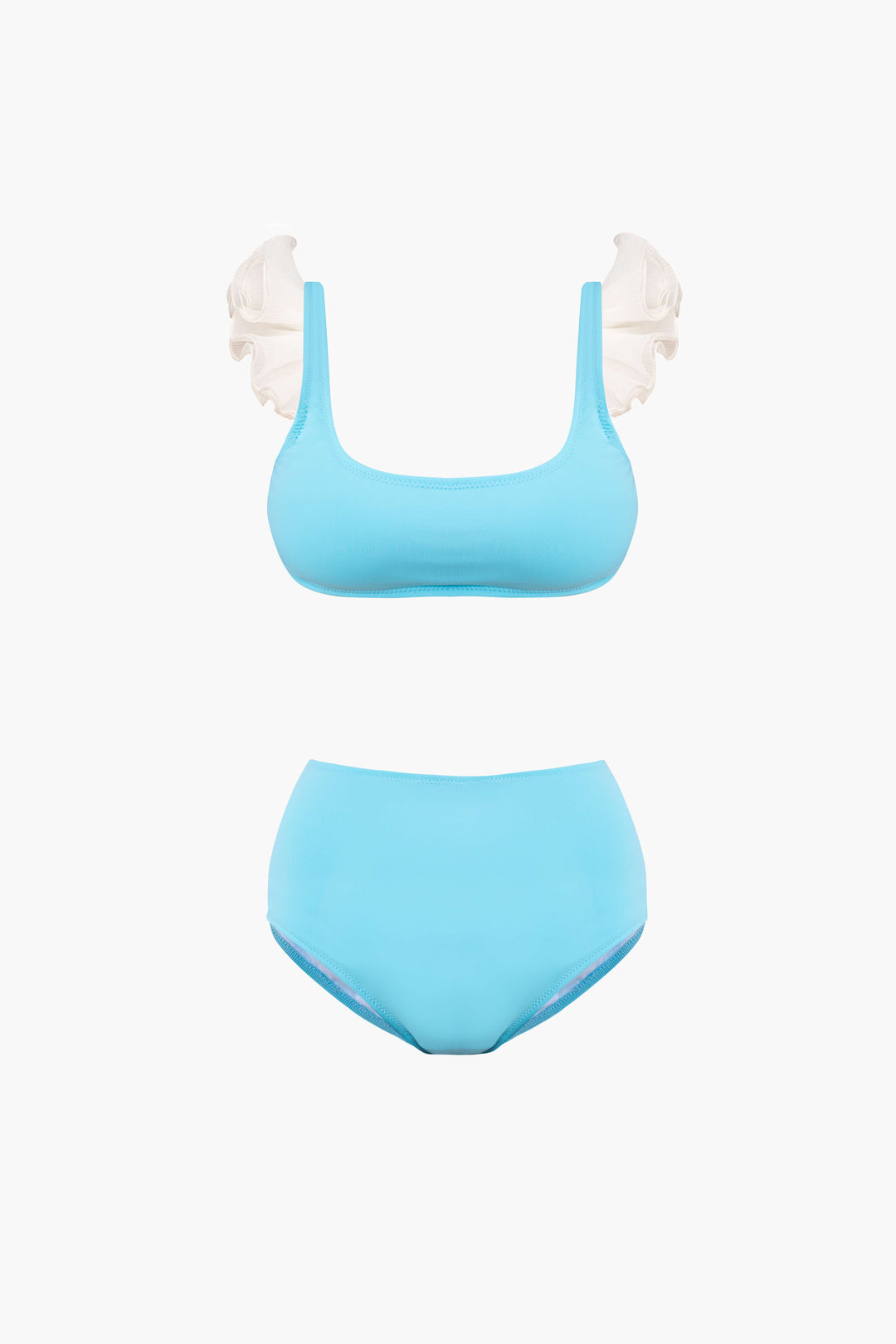 Ariel Bikini Briefs with Ruffles in Blue