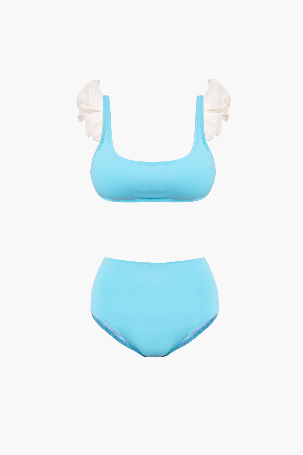 Ariel Bikini Briefs with Ruffles in Blue