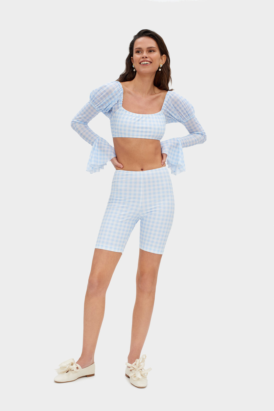 Opera Bikini Top in Blue Vichy