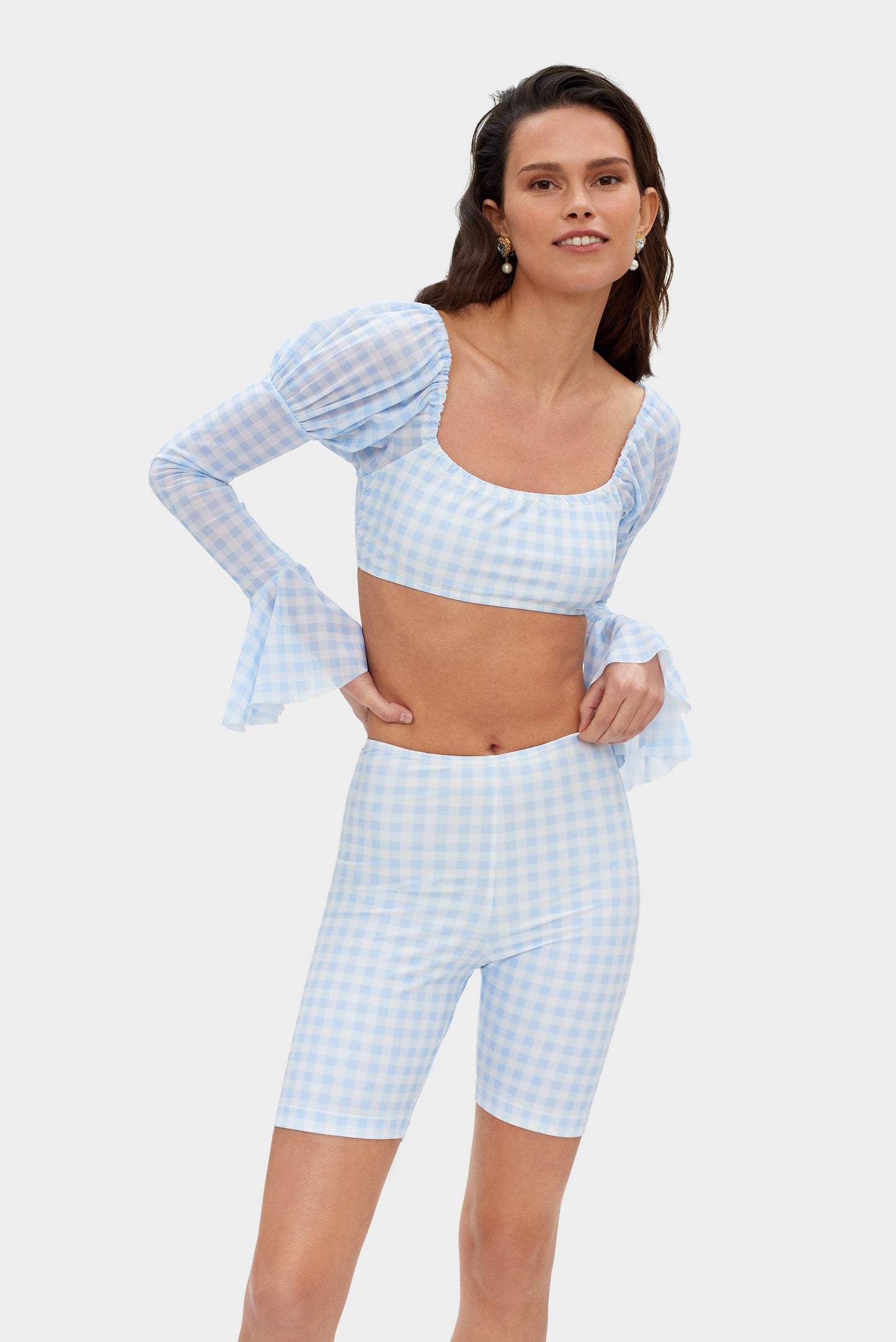 Opera Bikini Top in Blue Vichy