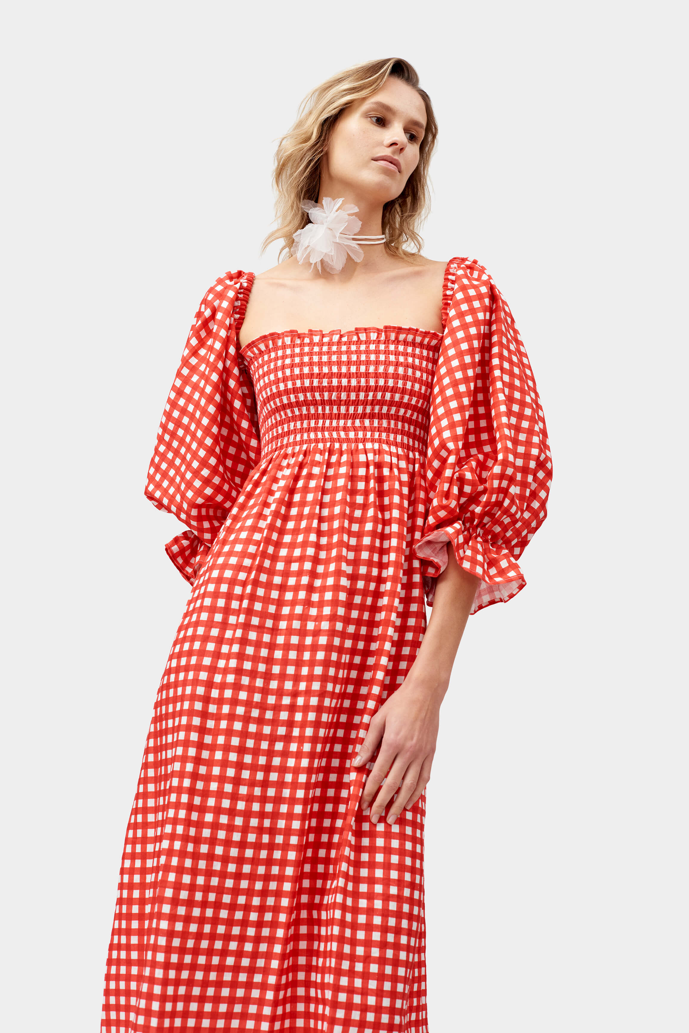 Atlanta Linen Dress in Red Vichy – Sleeper
