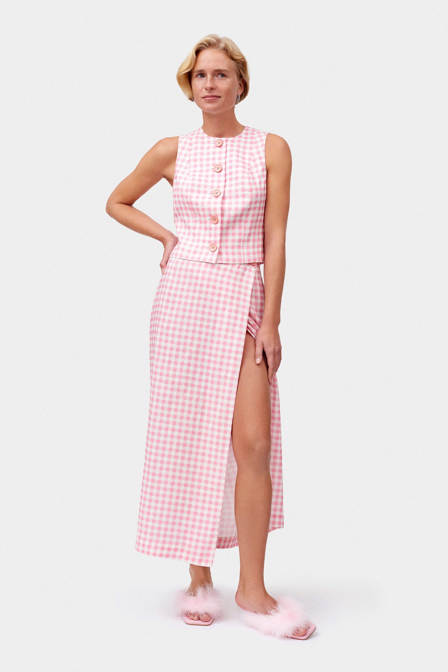 Lili Marleen Skirt in Pink Vichy