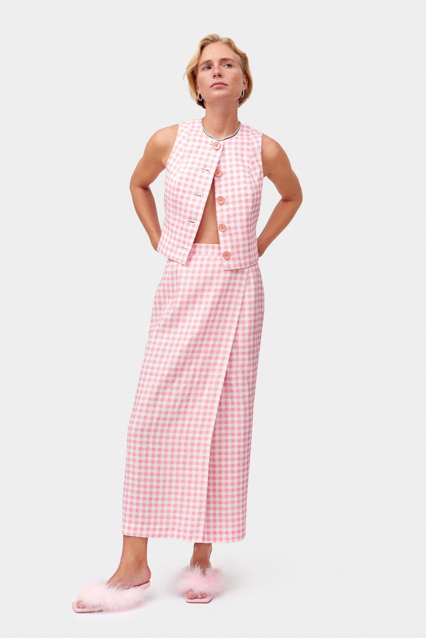 Lili Marleen Skirt in Pink Vichy