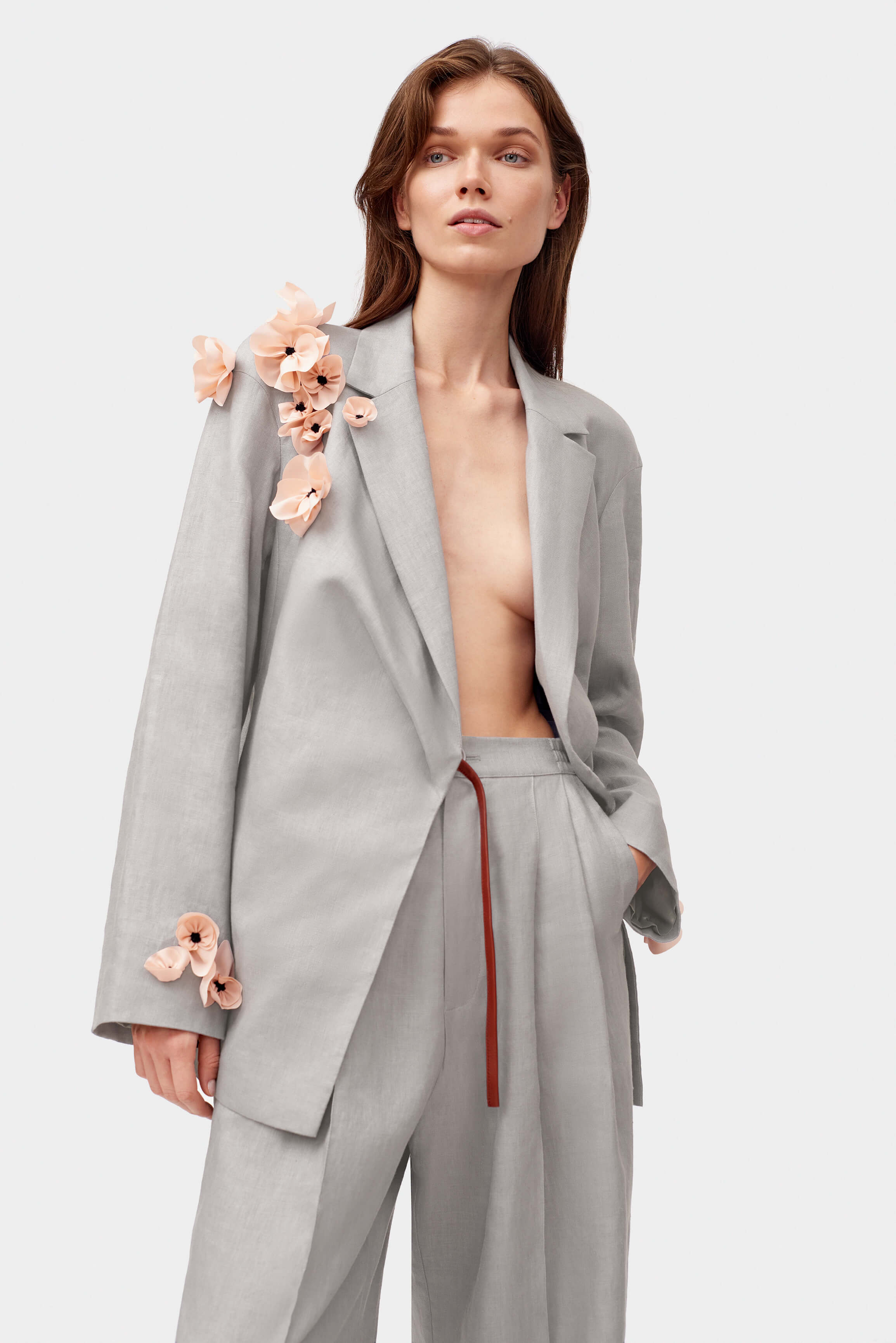 Grey jacket | Women's linen jacket by Sleeper