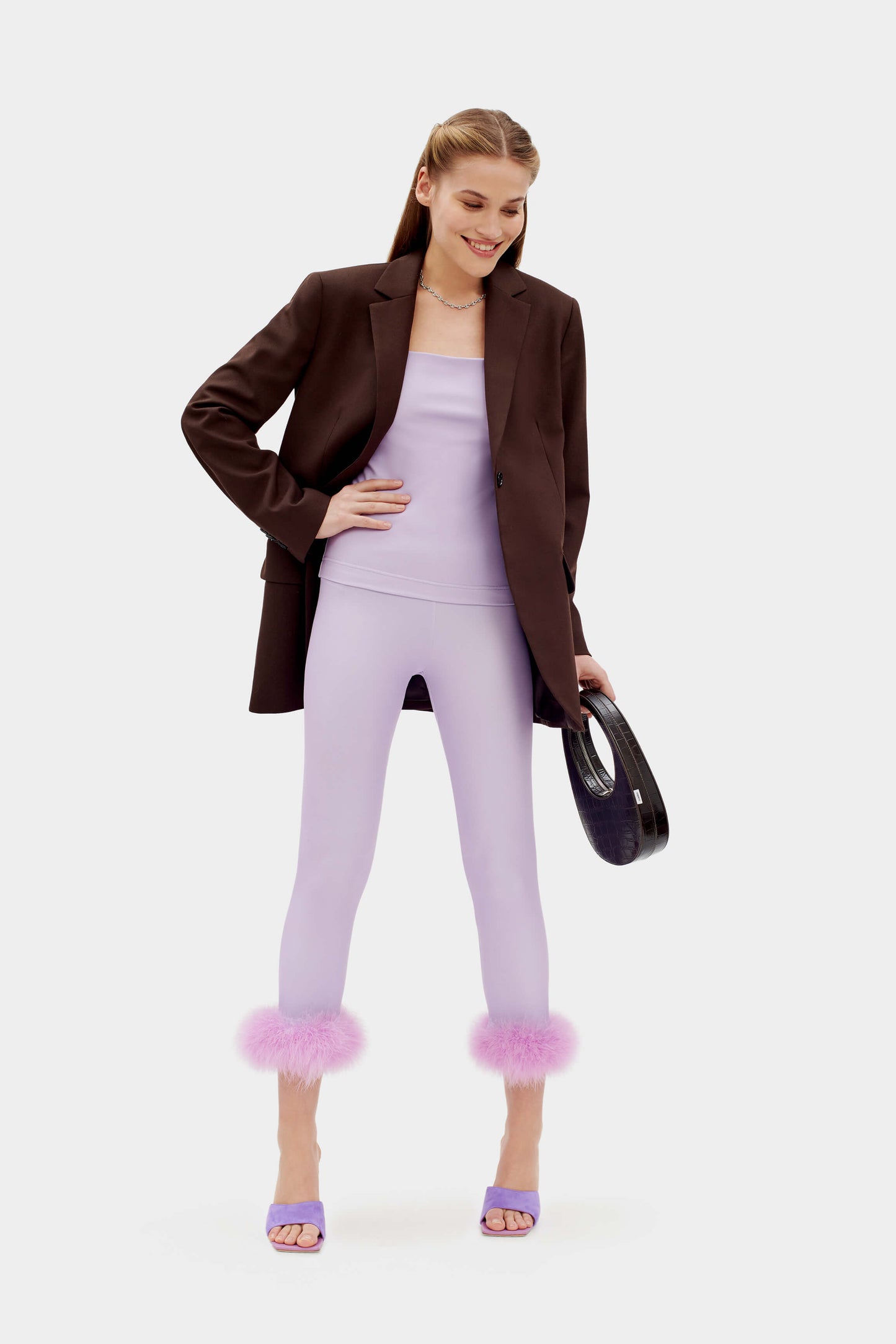 The Weekend Chic Set with Leggings in Lavender