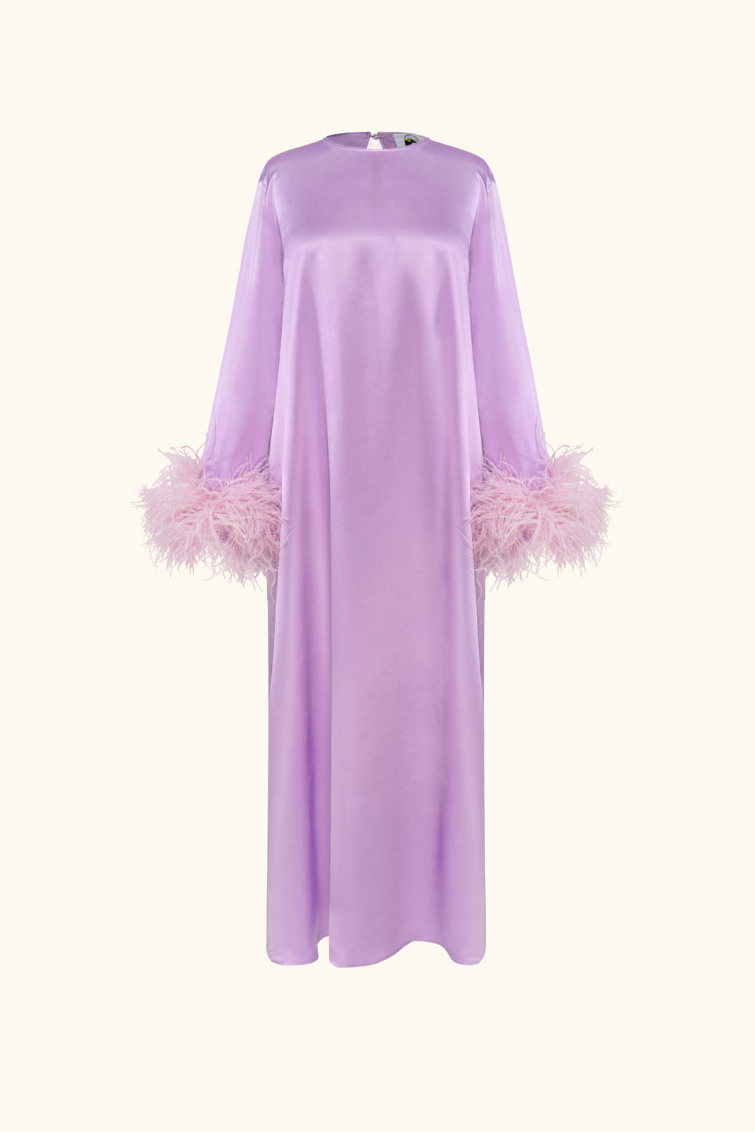 Suzi Maxi Dress with Detachable Feathers in Lavender
