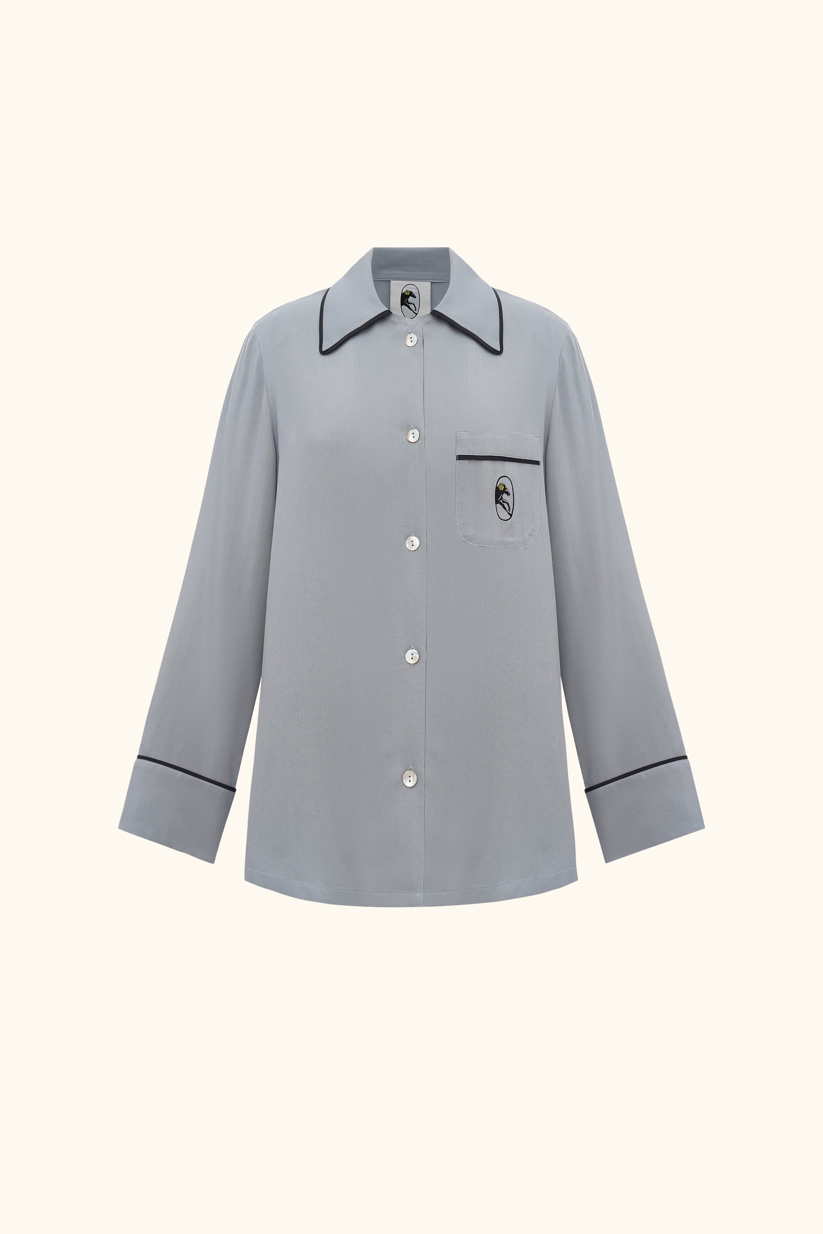 Finnegan Unisex Pajama Shirt in Grey