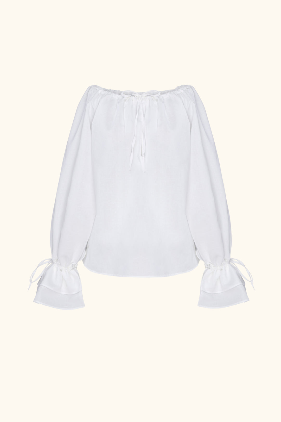 Cha-Cha Lounge Blouse in White