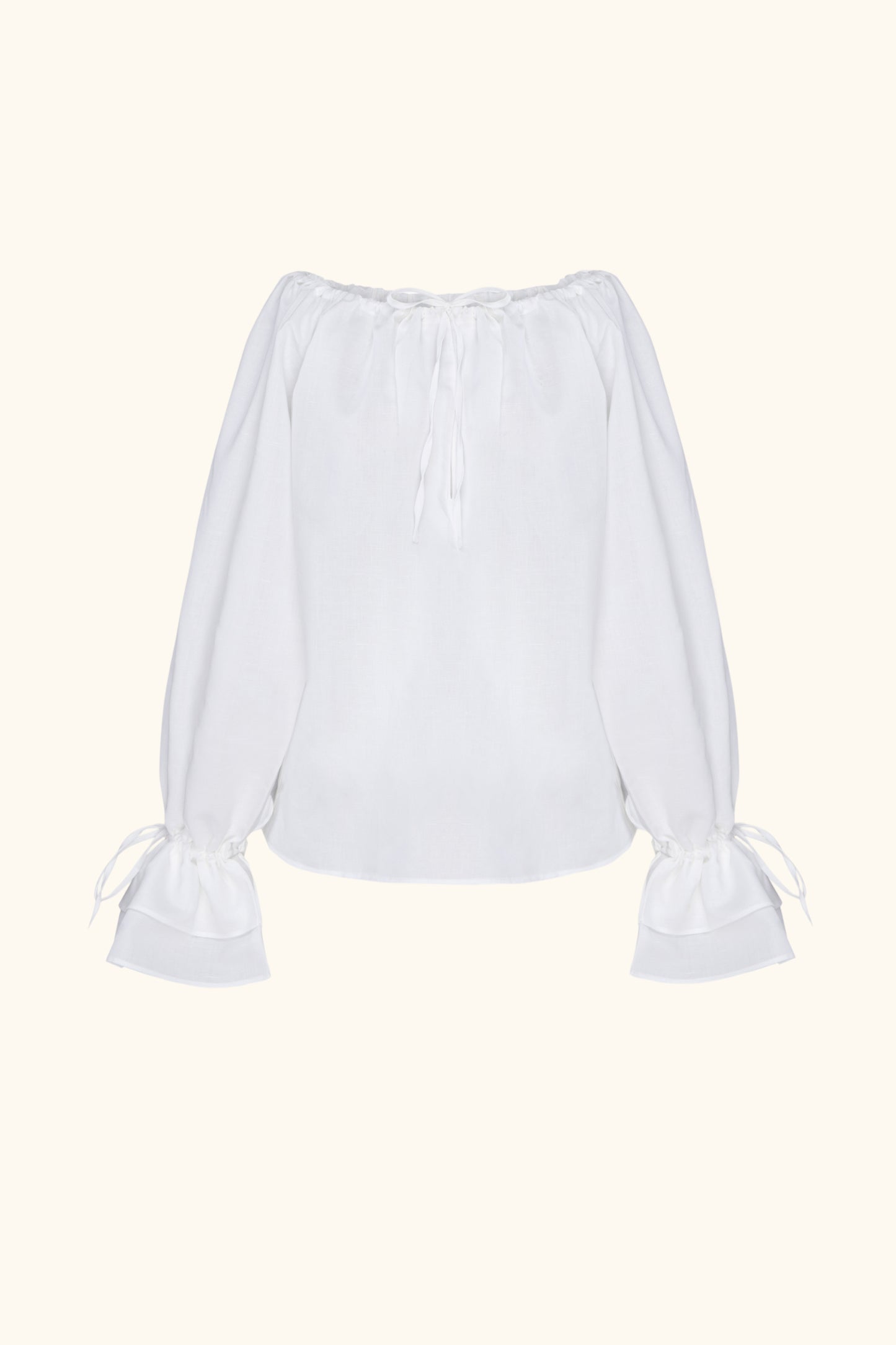 Cha-Cha Lounge Blouse in White