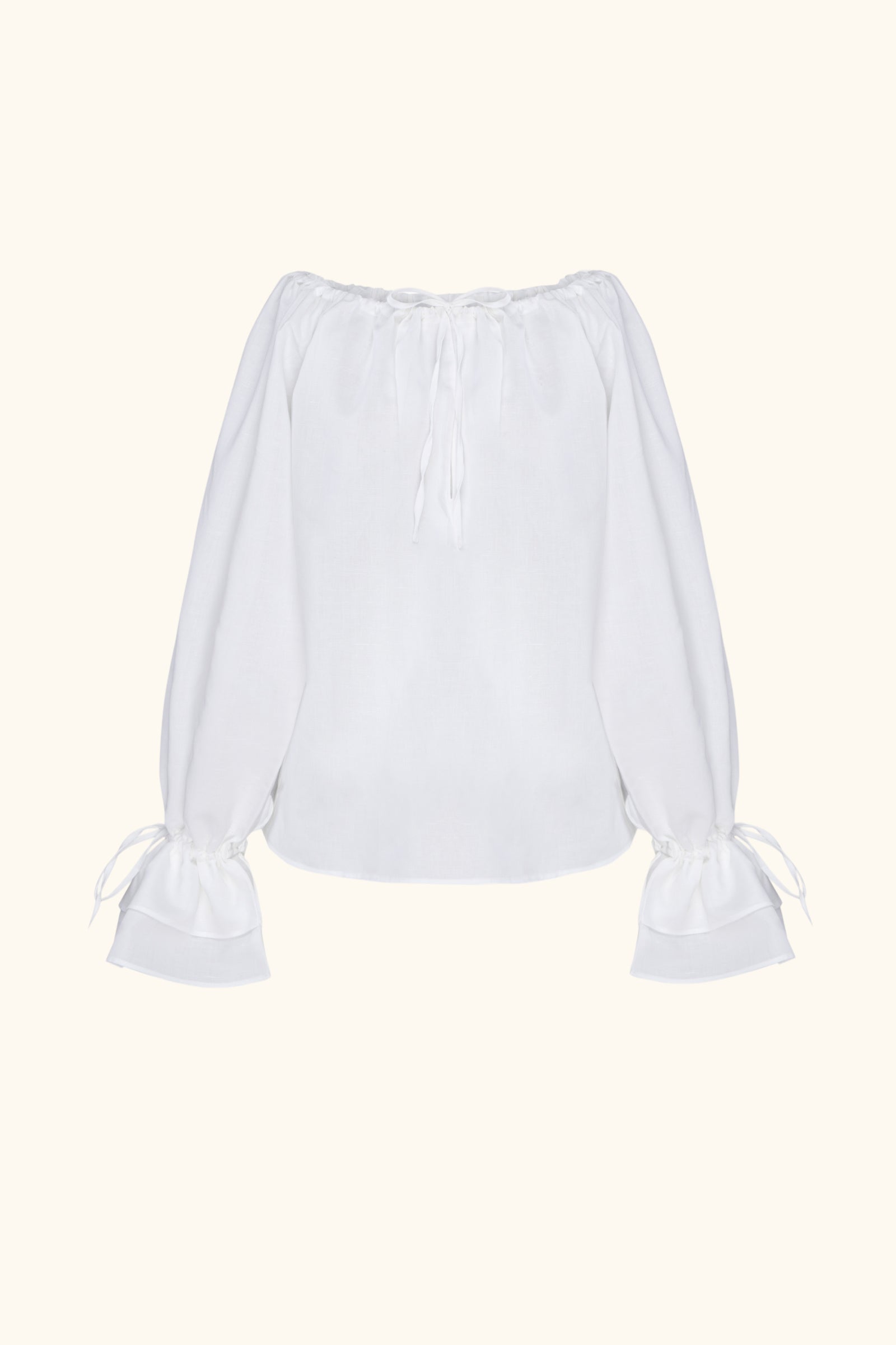 Cha-Cha Lounge Blouse in White