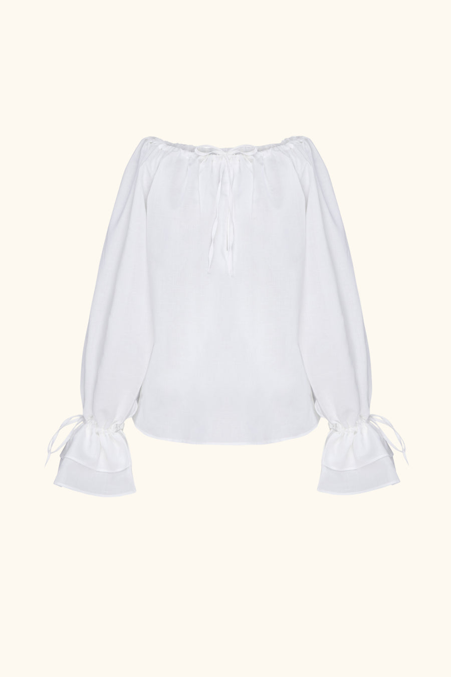 Cha-Cha Lounge Blouse in White