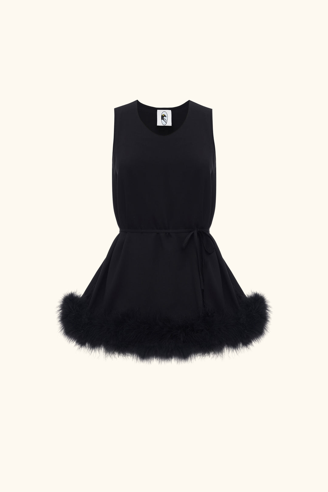 Sleeper Bisou Bisou Top With Feathers in Black
