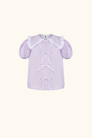 Puff Linen Lounge Shirt in Lavender