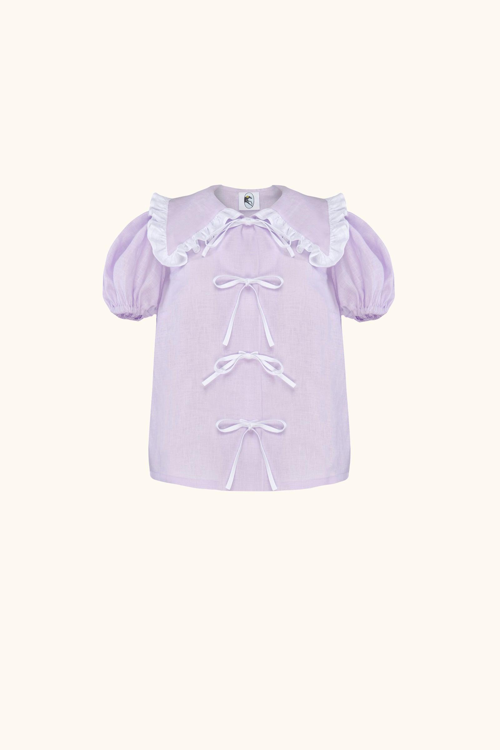 Puff Linen Lounge Shirt in Lavender
