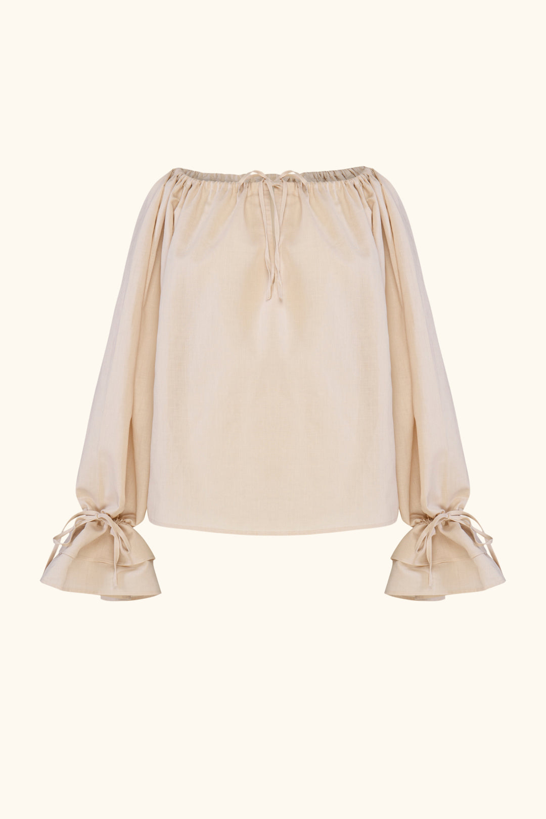 Cha-Cha Lounge Blouse in Beige