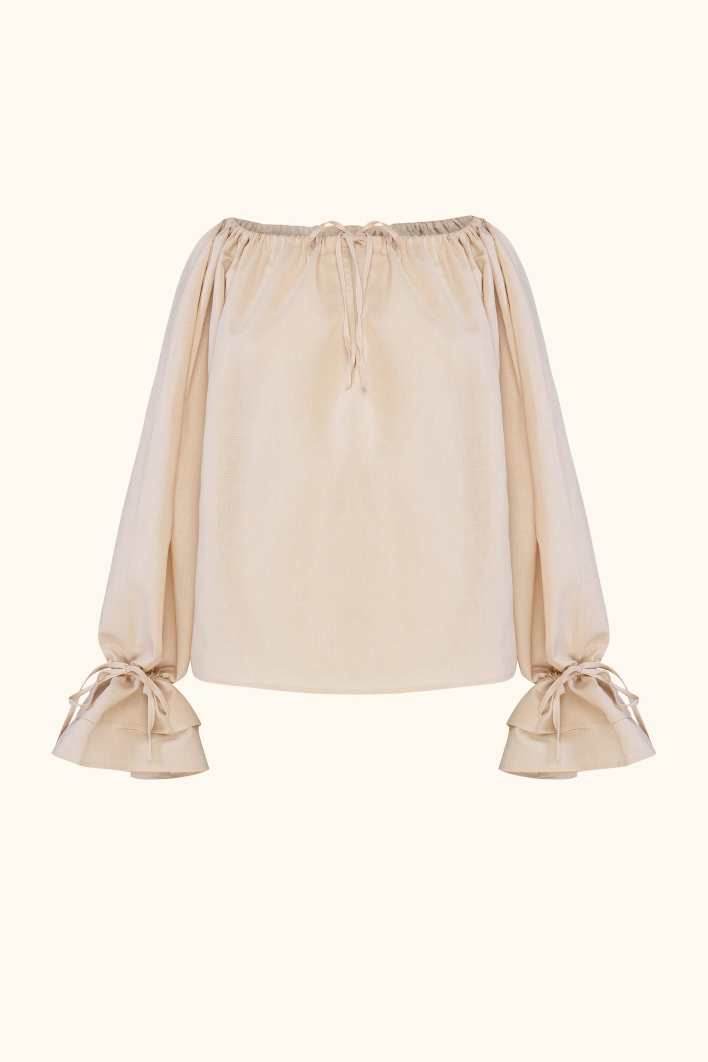 Cha-Cha Lounge Blouse in Beige