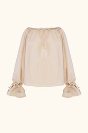 Cha-Cha Lounge Blouse in Beige