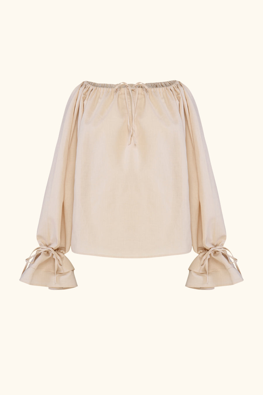 Cha-Cha Lounge Blouse in Beige
