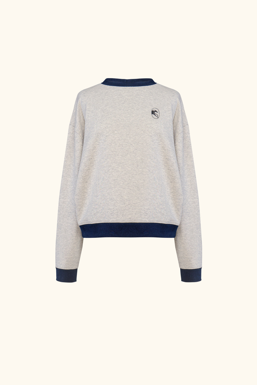 Relaxed Stretch-cotton Jersey Sweatshirt in Grey