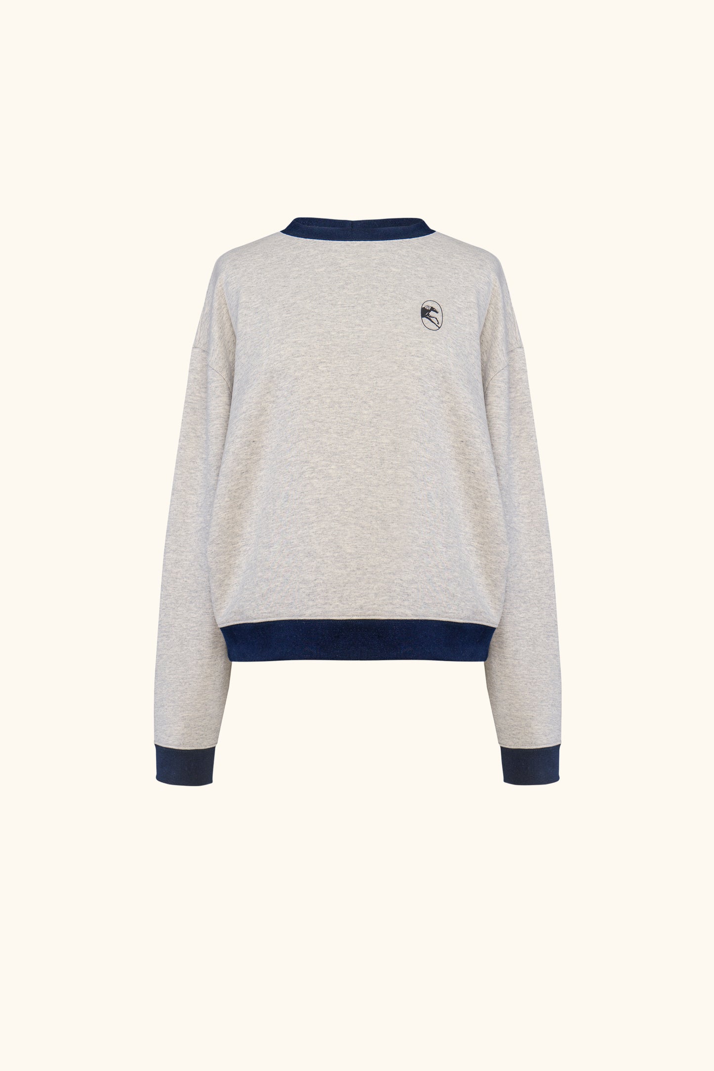 Relaxed Stretch-cotton Jersey Sweatshirt in Grey