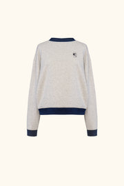 Relaxed Stretch-cotton Jersey Sweatshirt in Grey