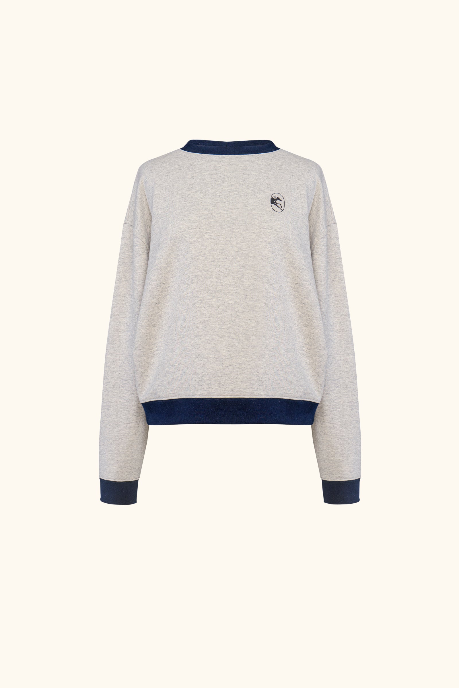 Relaxed Stretch-cotton Jersey Sweatshirt in Grey