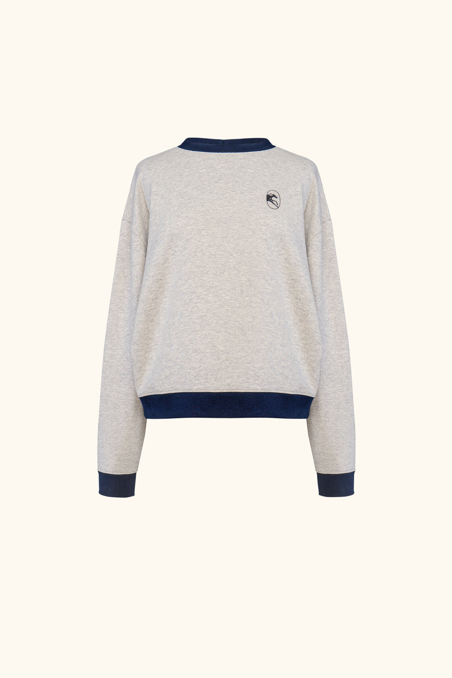 Relaxed Stretch-cotton Jersey Sweatshirt in Grey