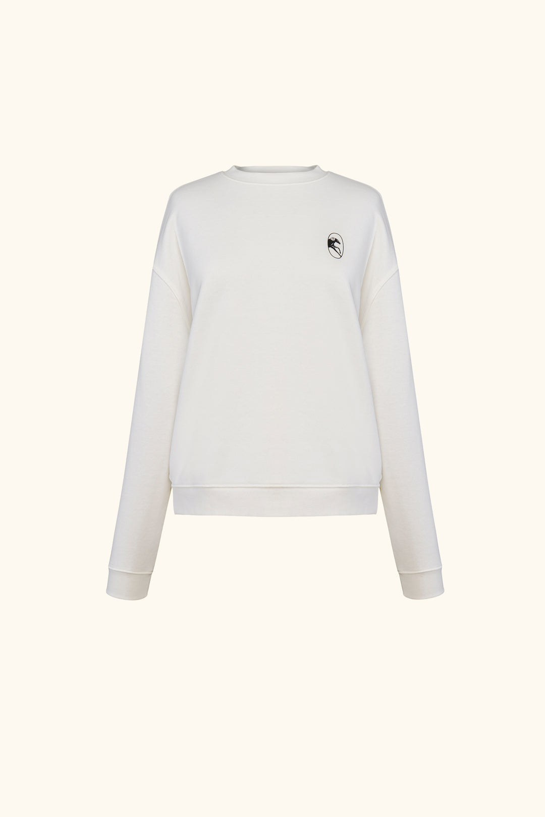 Relaxed Stretch-cotton Jersey Sweatshirt in Off-White