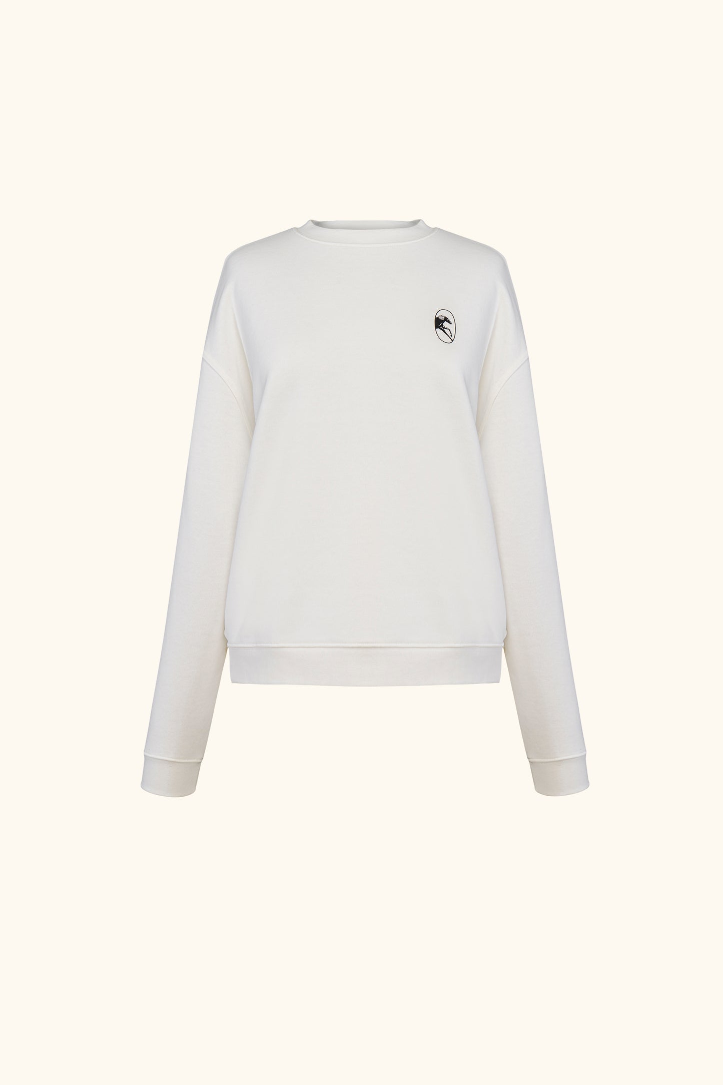 Relaxed Stretch-cotton Jersey Sweatshirt in Off-White