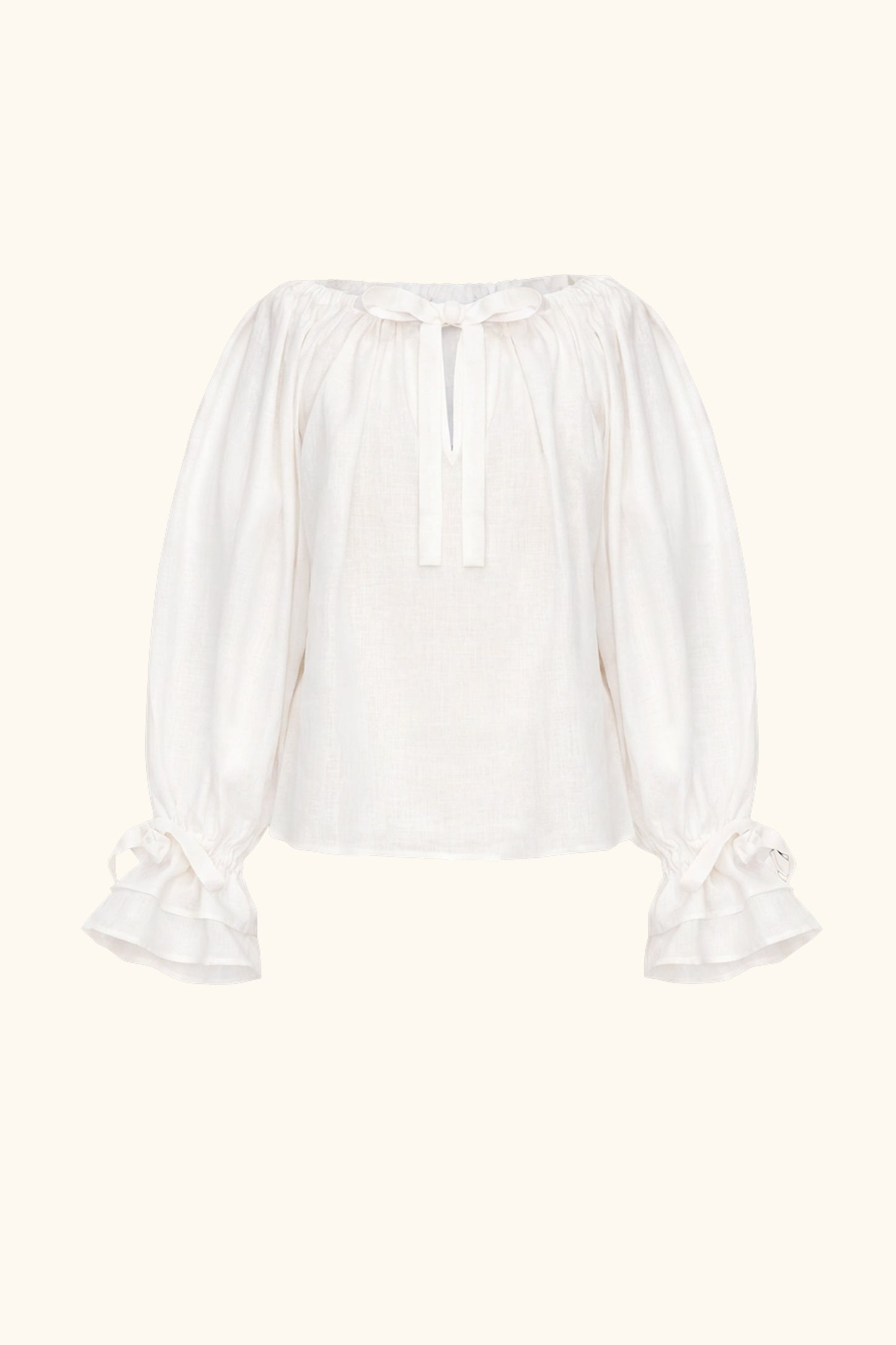 Cha-Cha Lounge Blouse in White