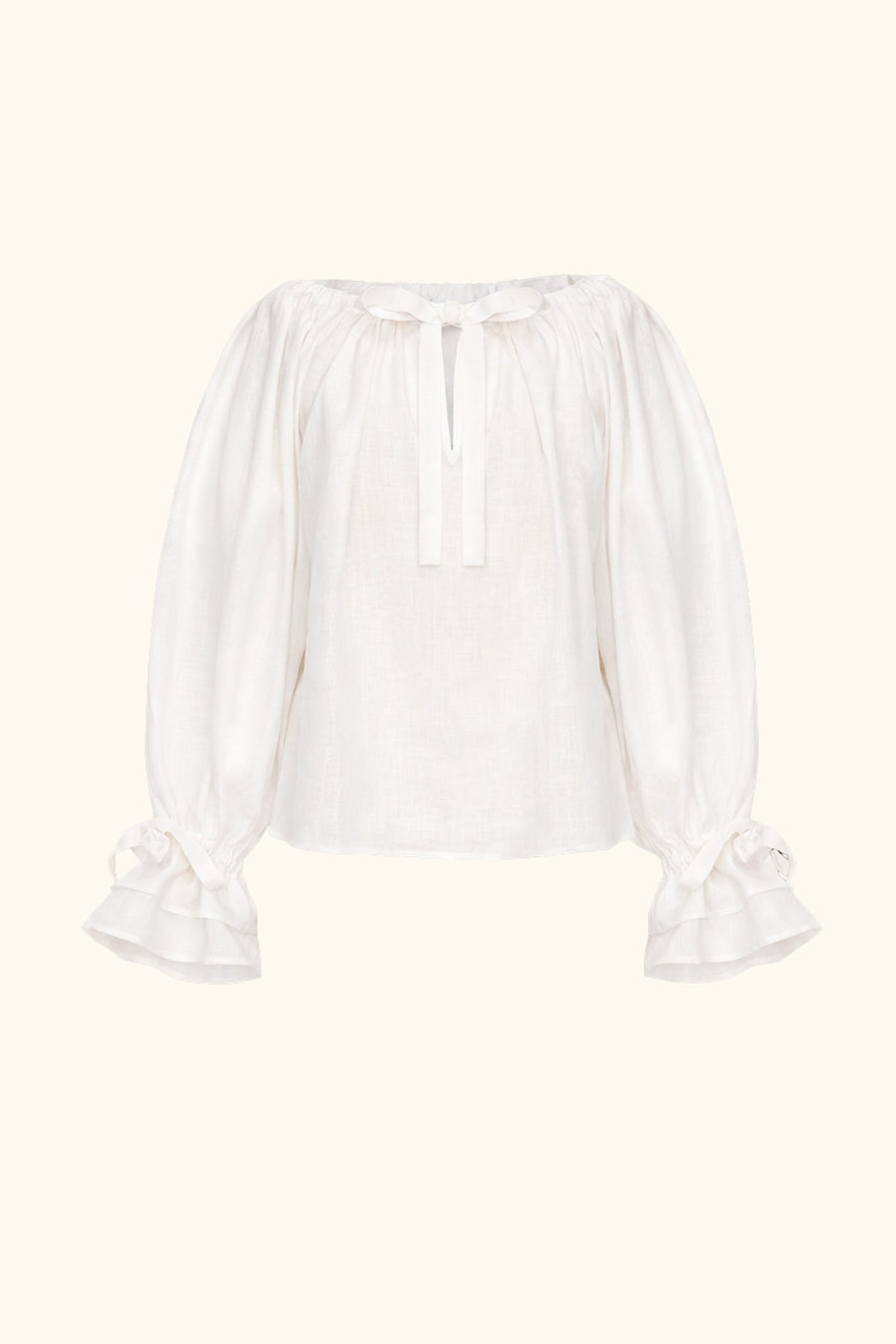Cha-Cha Lounge Blouse in White