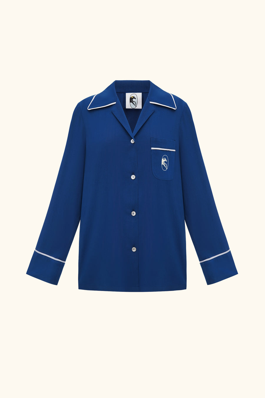 Finnegan Unisex Pajama Shirt in Navy