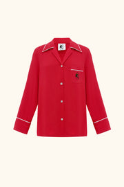 Finnegan Unisex Pajama Shirt in Red