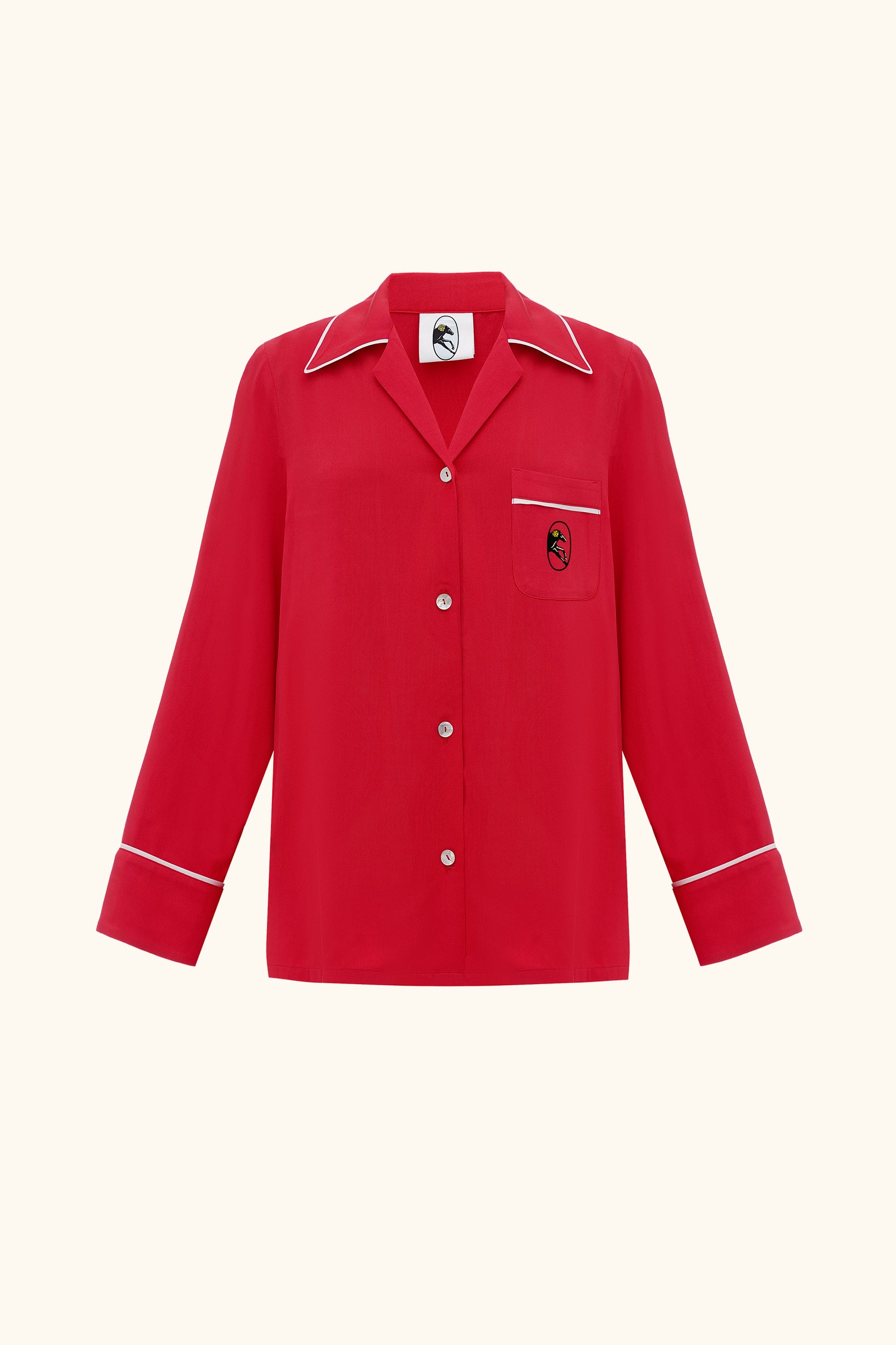 Finnegan Unisex Pajama Shirt in Red